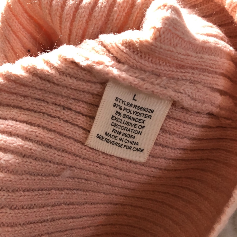 Ultra Flirt Women's Rose Tan Sweater, Size Large - Picture 7 of 7